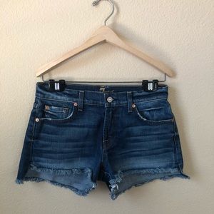 7 For All Mankind Blue Denim Short, Size 27